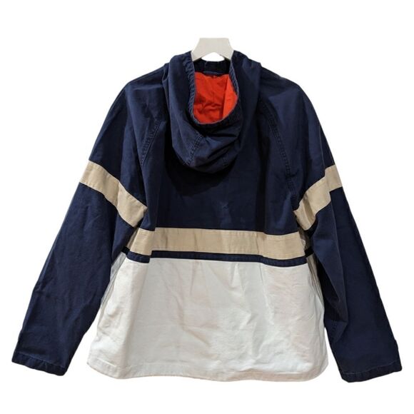NWT J. Crew Topsail Hooded Cotton Nautical jacket in Colorblock Men's Size L - Picture 4 of 11